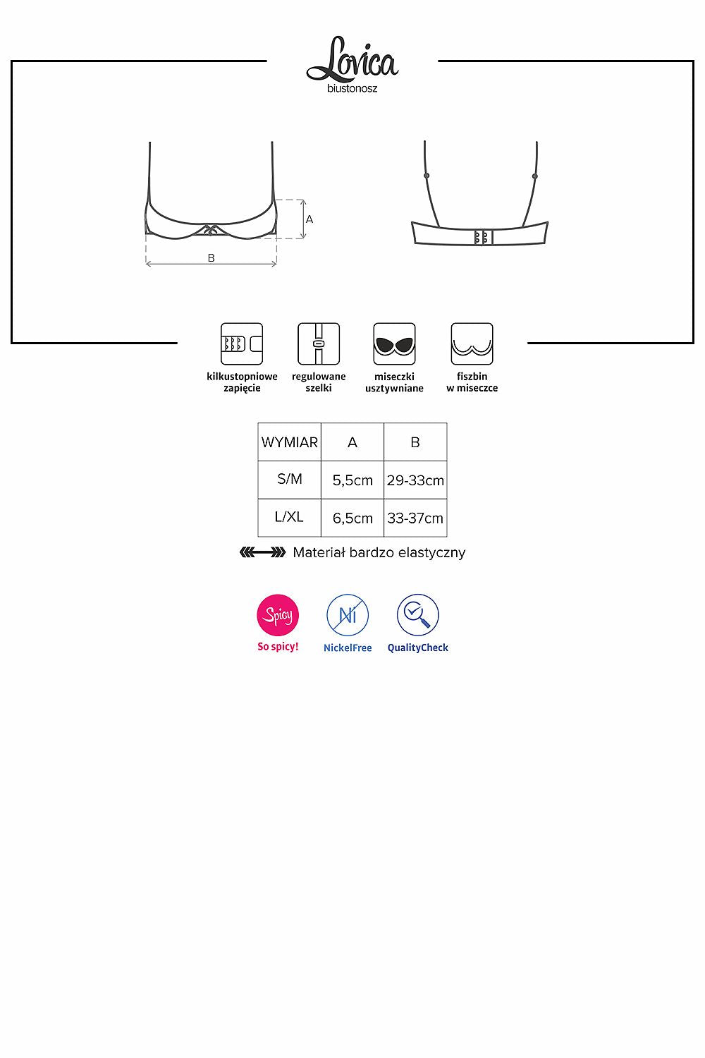 Halve beha model 126497 Obsessive